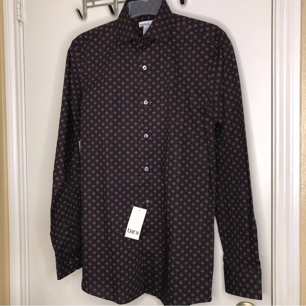 NWT Bar III Slim Fit Stretch LS Button Down Shirt